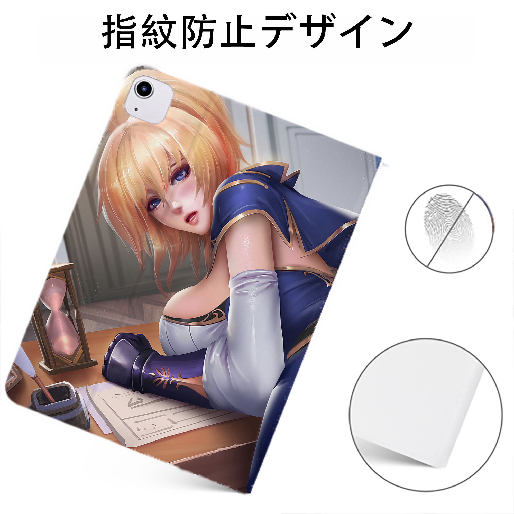 げんし神 genshin IPadケース ペンホルダー付き ブックスタイルデザイン